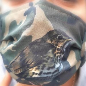 Masque protection grive musicienne camo
